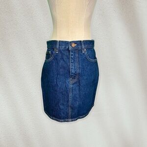 NWT La Ligne ‘The Kate Jean Mini Skirt’ in “Benjamin” Wash Size 24